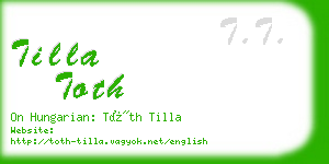 tilla toth business card